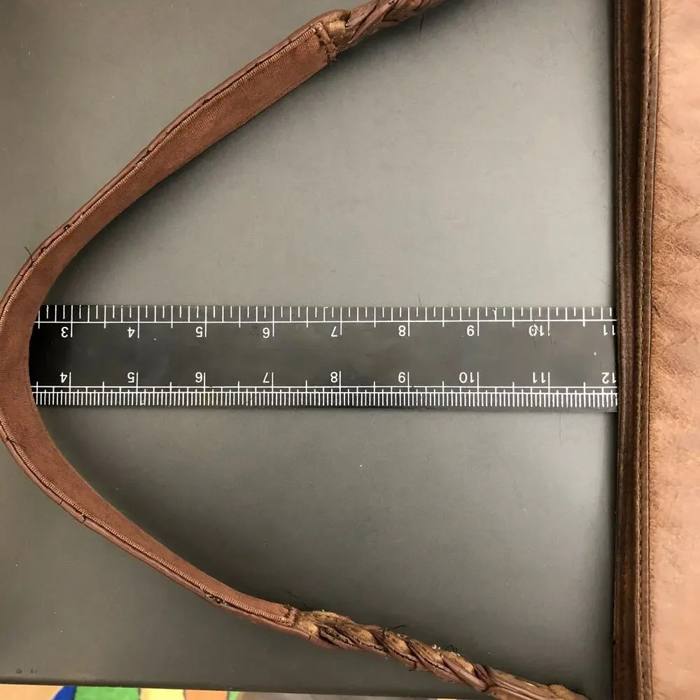 The Sak Purse Leather Satchel Brown Patina Shoulder Crossbody Strap Zip Pockets